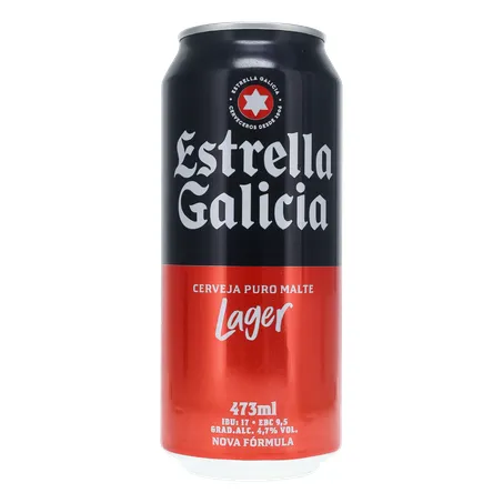 Cerveja Lager Estrella Galicia Puro Malte Lata 473ml