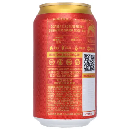 Cerveja Brahma Chopp Pilsen Lata 350Ml 360-16