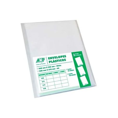 SACO PLASTICO 24X32,5X006 S/FURO OF C/100U ACP 06/100/SF