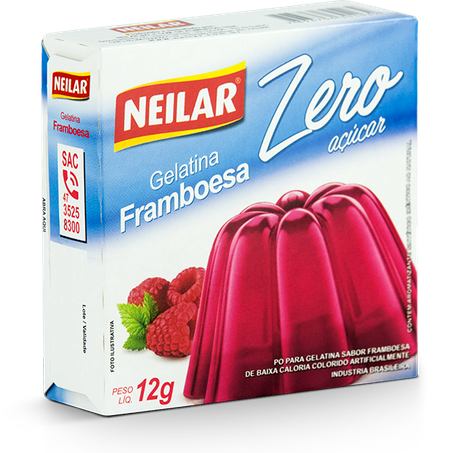 GELATINA NEILAR ZERO FRAMBOESA 12G