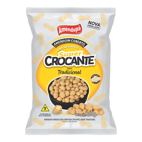 AMENDOIM AMENDUPÃ SUPER CROCANTE TRADICIONAL PACOTE 300G