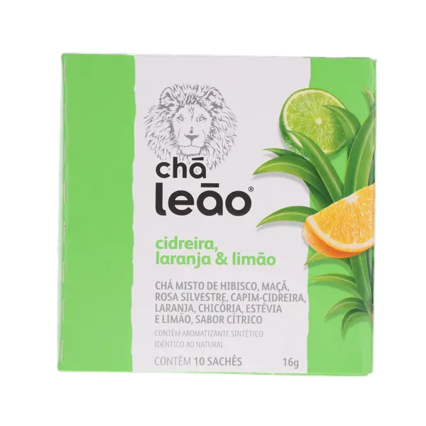 Chá Leão Misto Cidreira Laranja e Limão Caixa 16g | Super Koch