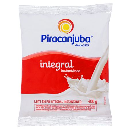 Leite em pó instantâneo integral piracanjuba