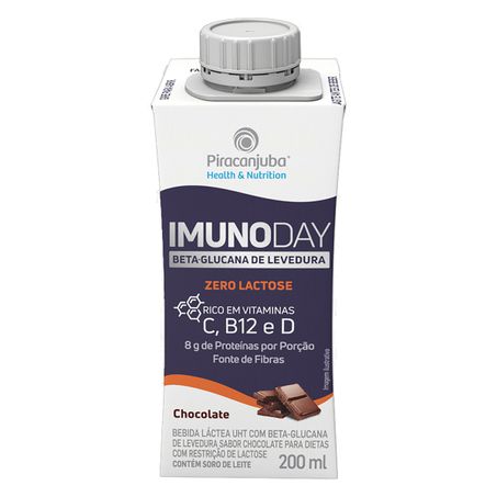 BEBIDA LÁCTEA CHOCOLATE ZERO LACTOSE PIRACANJUBA IMUNODAY