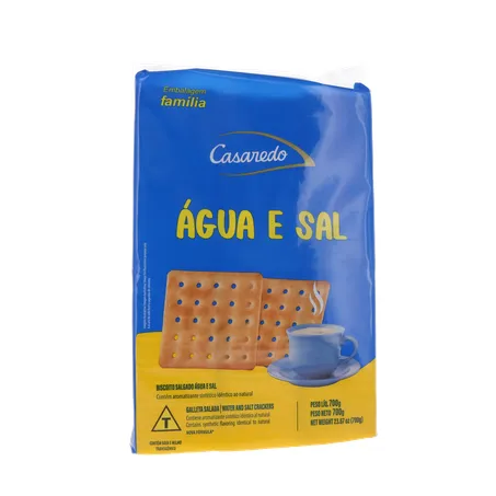Biscoito água e sal casaredo pacote 700g 360-35