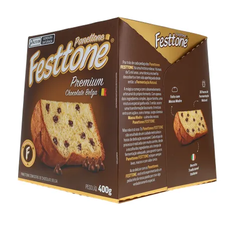 Panettone Festtone Premium Chocolate Belga 400g 360-22