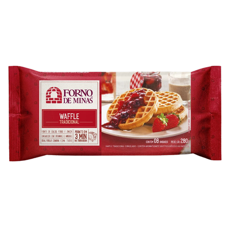Waffle Congelado Forno De Minas Tradicional 280g