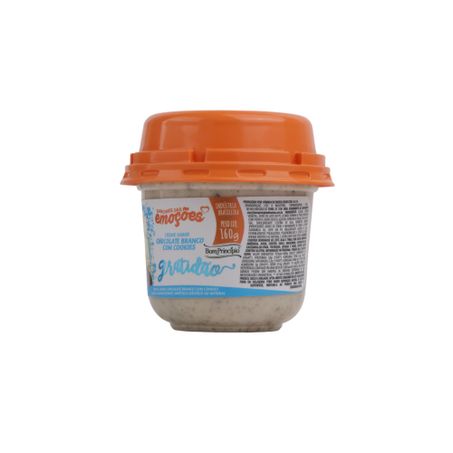 Creme Bom Princípio Sabor Chocolate Branco com Cookies  Pote 160gr 360-6