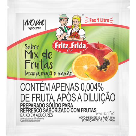 Refresco fritz & frida 15g mix frutas