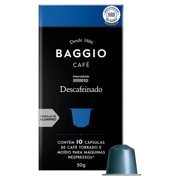 Café Baggi Descafeinado 10 Cápsulas 50g | Super Koch