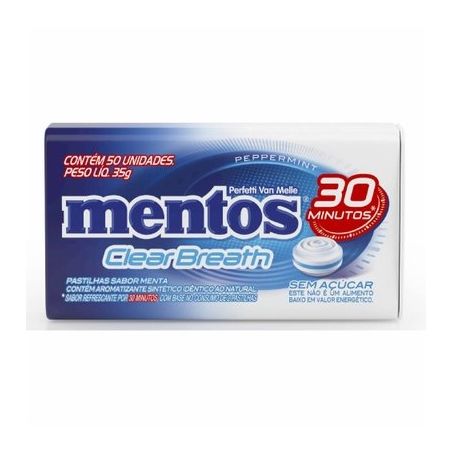 Bala Mentos Pastilha Menta Pacote 35g