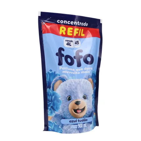 Amaciante de Roupas Concentrado Fofo Azul Tudao 900Ml 360-34