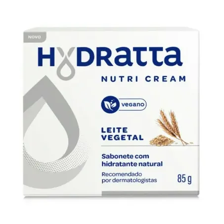 Sabonete em Barra Hydratta Nutri Cream Leite Vegetal Branco 85g