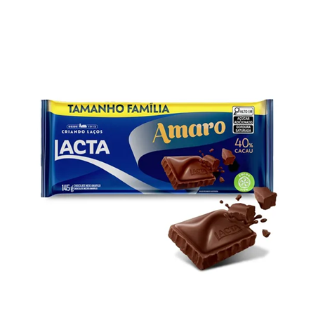 CHOCOLATE LACTA AMARO 40%CACAU 145G