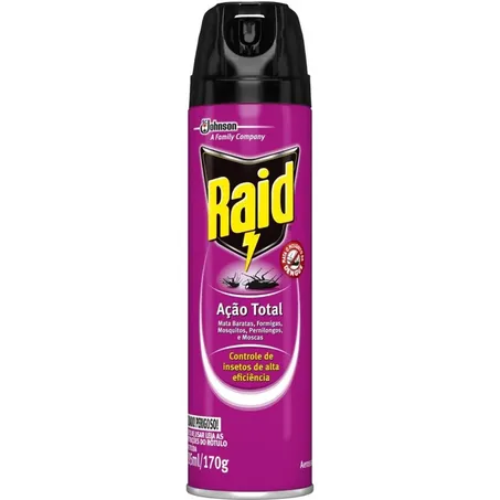 Inseticida Raid Aerossol Ação Total Frasco 285ml