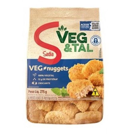 Nuggets veg e tal sadia vegetal 275g