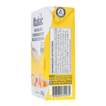 Mistura láctea condensada Italac soro de leite 395g
 360-7
