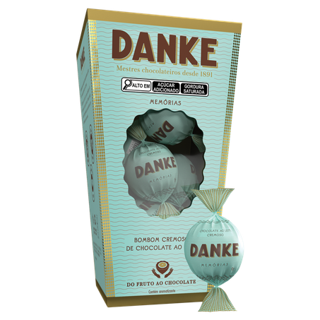 Bombom Cremoso Danke Memórias Chocolate ao Leite 72G
