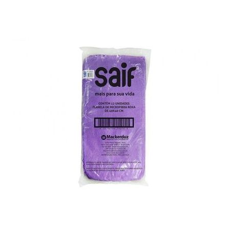 SAIF FLANELA MICROFIBRA 40X40 ROXA                