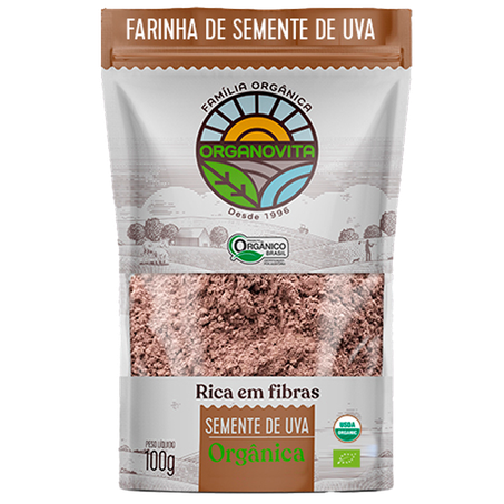 Farinha Semente Uva Organovita Orgânico 100g