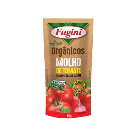 Molho Tomate Organico Fugini Sem Pele 300G