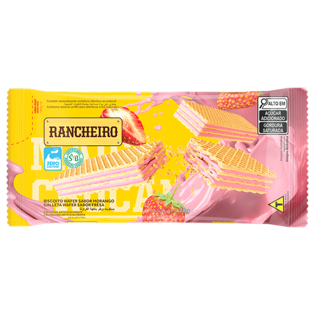 Wafer rancheiro morango 78g