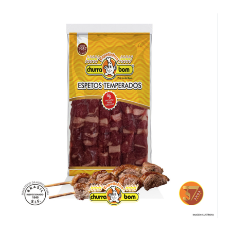 ESPETINHO CHURRA-BOM 600G BOVINO