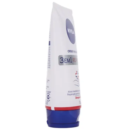 Creme hidratante nivea para mãos reparção 3 em 1 bisnaga 75g 360-29