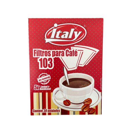 Filtros P/ Cafe Italy Reutilizavel 103 C/30 Unid.