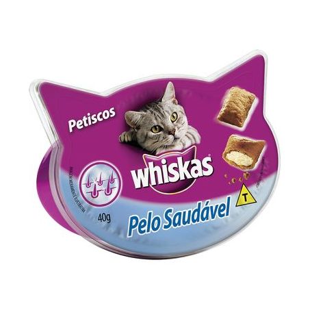 WHISKAS PETISCO 40G PELO SAUDAVEL 