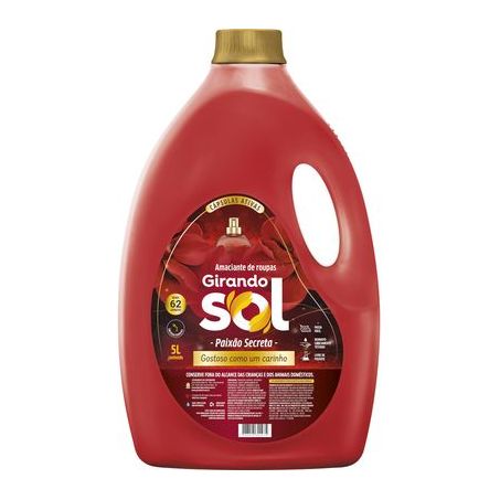 Amaciante de Roupa Diluído Paixão Secreta Girando Sol Galão 5LT