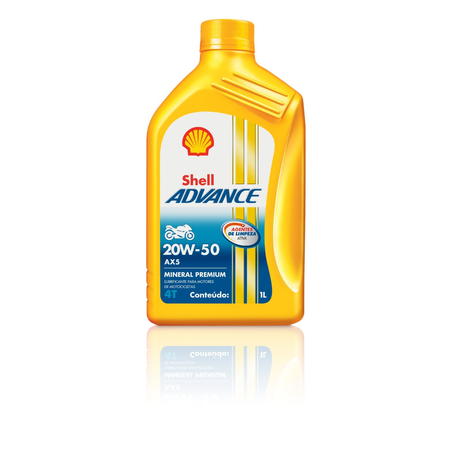 Óleo Lubrificante Shell Advance 4Tempos Ax5 Mineral 20W-50 1L