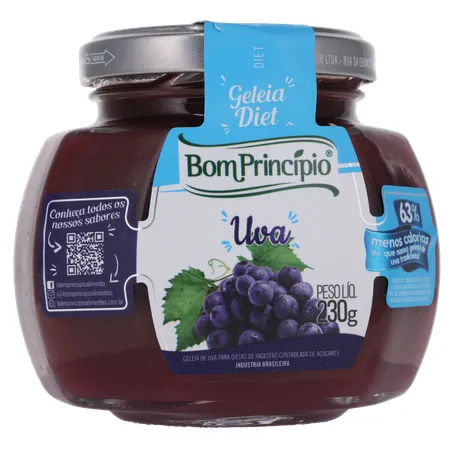 GELEIA BOM PRINC 230G DIET UVA  360-34