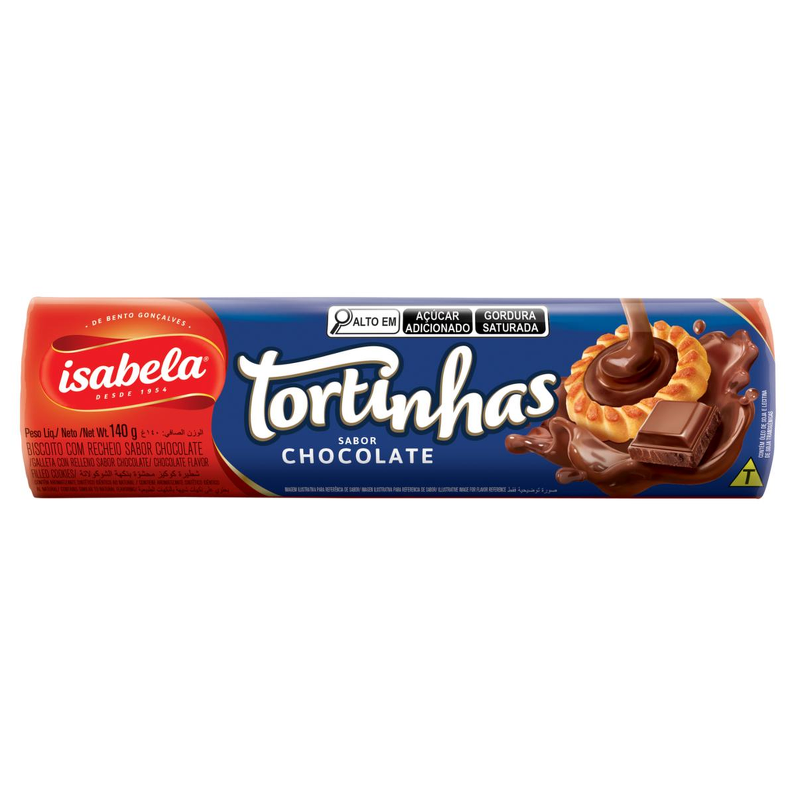 Biscoito Tortinhas Isabela 140g - Chocolate