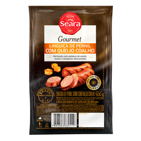 Linguica Pernil Seara 500g Com Queijo Coalho