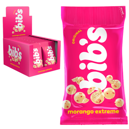 Chocolate bolinhas bibs morango 40g