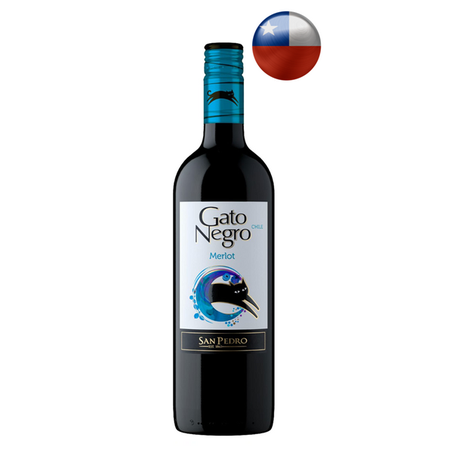 VINHO GATO NEGRO MERLOT CHILE 750ML