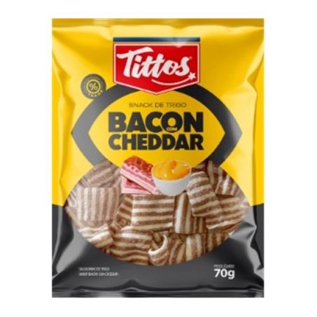 Salgadinho Tittos Bacon com Cheddar 70G