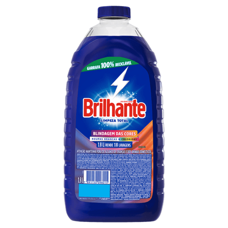 Lava Roupas Liq Brilhante 1,8lt Limpeza Total