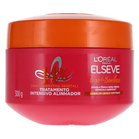 Creme De Tratamento Elseve Liso Dos Sonhos Aha + Queratina 300g 360-35