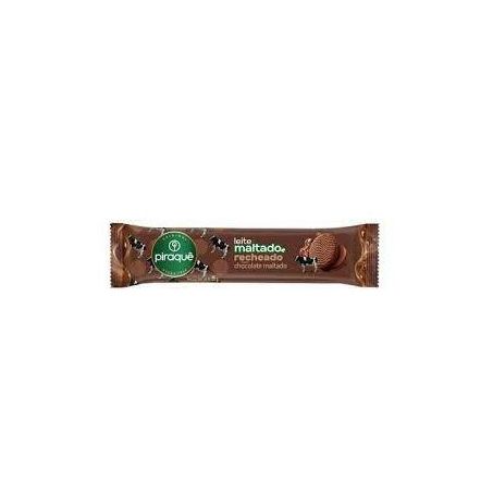 Biscoito Recheado Piraquê Leite Maltado com Chocolate Maltado Pacote 85gr