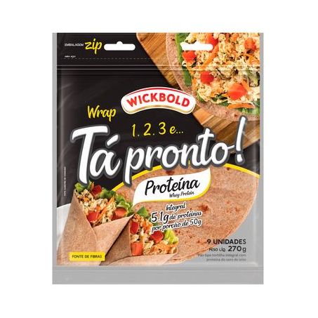 Wrap ta pronto wickbold proteina 270g c/9 unidades