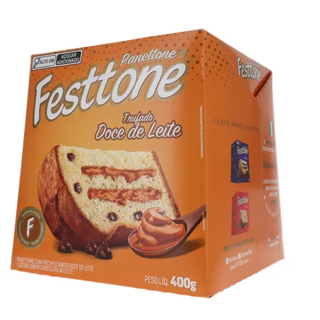 Panettone Festtone Trufado Doce De Leite 400G 360-21