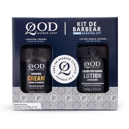 Kit qod creme de barbear + loção pós barba 100g