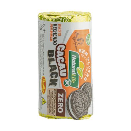 BISCOITO RECHEADO CACAU BLACK SABOR BAUNILHA 90G