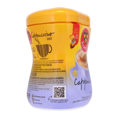 Cappuccino 3 Corações Diet Pt 150g 360-29