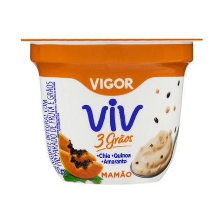 Iogurte Natural Vigor Café Da Manhã 3 Grãos Pet 100g