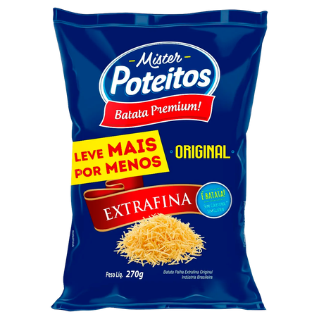 Batata Palha Mister Poteitos Premium Extra Fina Original 270g