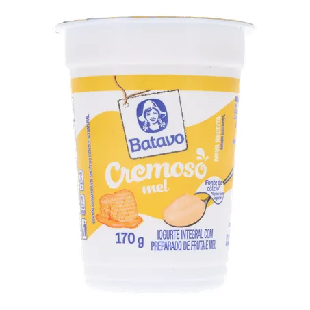 Iogurte Natural Batavo Mel 170G 360-34