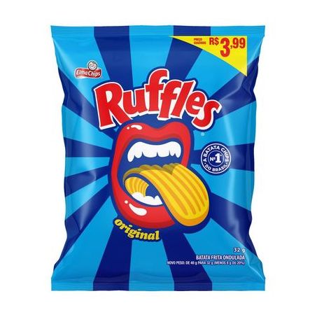 Salg elma chips ruffles 32g original